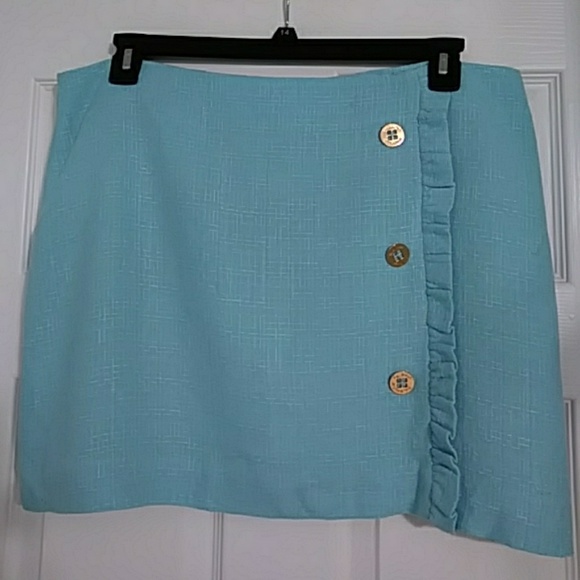 Lilly Pulitzer Dresses & Skirts - Lilly Pulitzer Linen Blend Ruffle Skirt